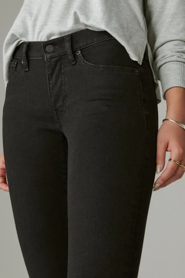 Lucky Brand Mid Rise Ava Skinny Clean Black Women Jeans
