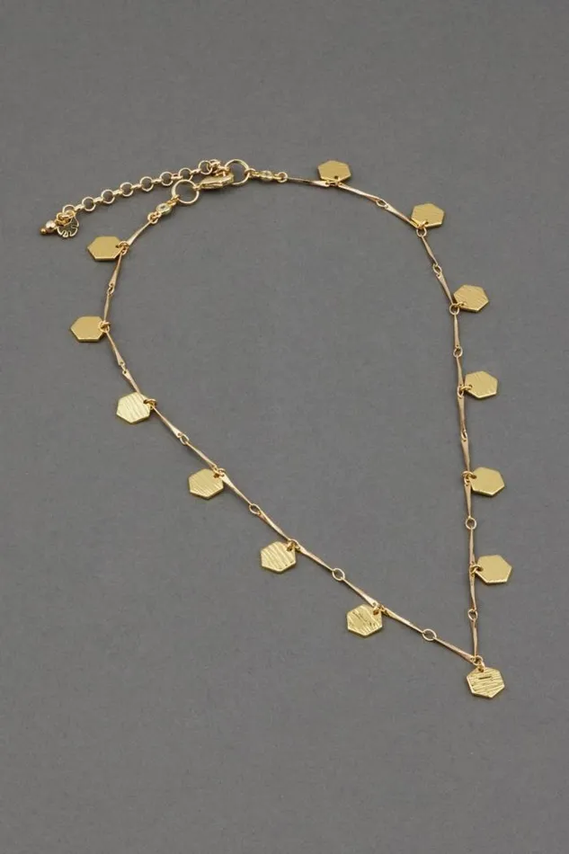Lucky Brand Modern Charm Necklace Gold Women Jewelry