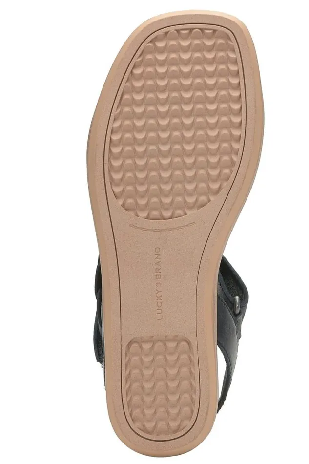 Lucky Brand Natany Braided Sandal Black Women Shoes