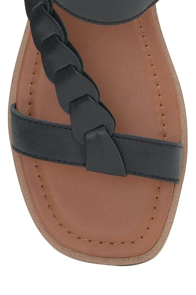 Lucky Brand Natany Braided Sandal Black Women Shoes