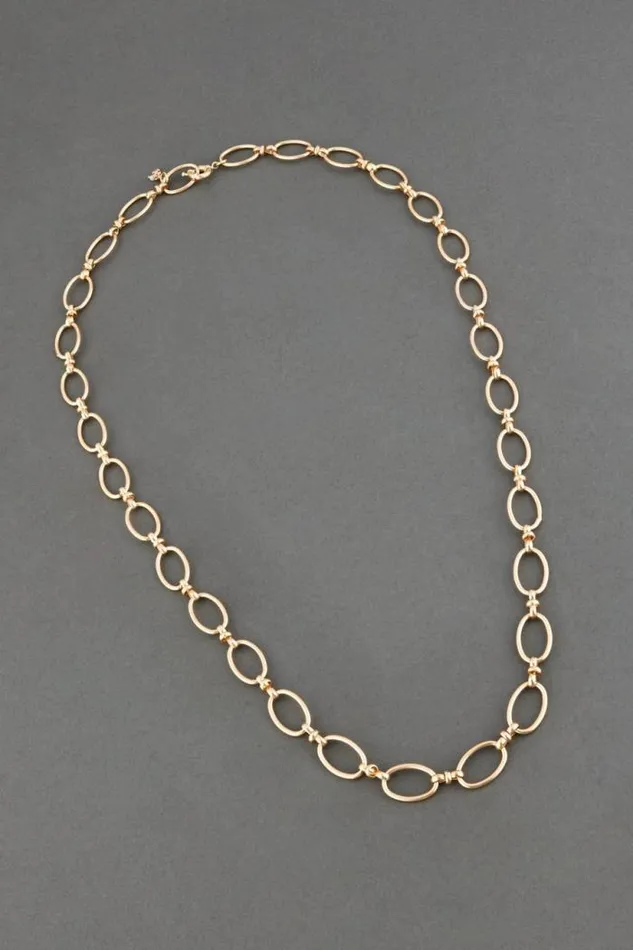Lucky Brand Open Link Waist Belt Chain Gold Women Jewelry