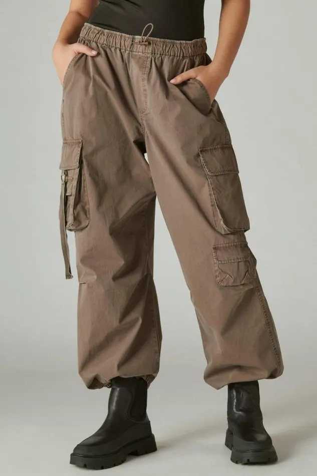 Lucky Brand Parachute Cargo Pant Mushroom Women Pants