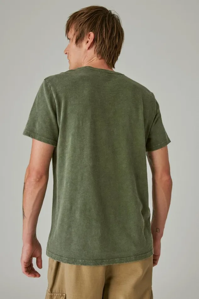 Lucky Brand Peter Tosh Kombu Green Men Graphic Tees