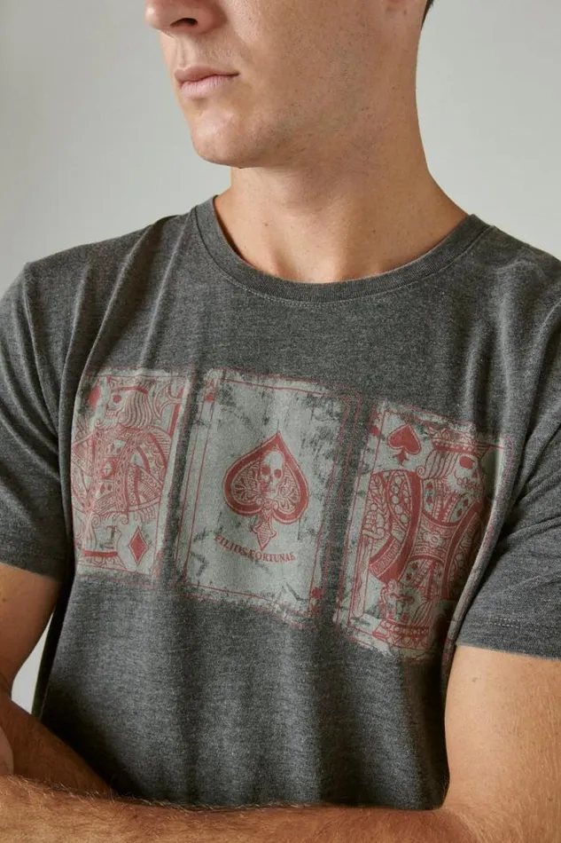 Lucky Brand Poker Cards Tee Jet Black Men Graphic Tees Lucky Brand Poker Cards Tee Jet Black Men Graphic Tees