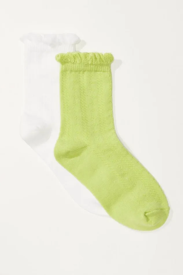 Lucky Brand Ruffle Crew Sock Pack Multi Women Socks
