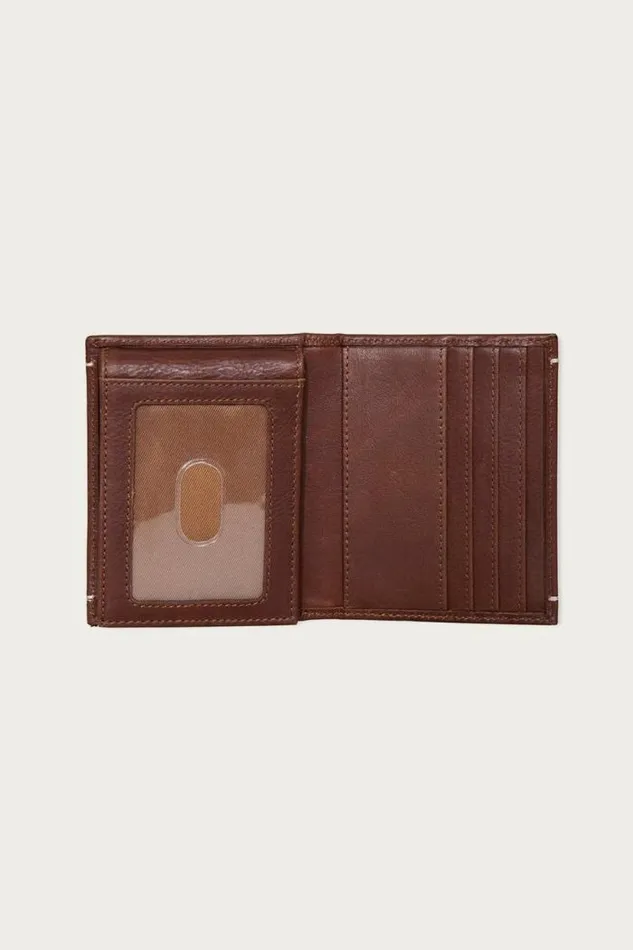 Lucky Brand Smooth Leather Lfold Wallet Dark Brown Men Bags and Wallets