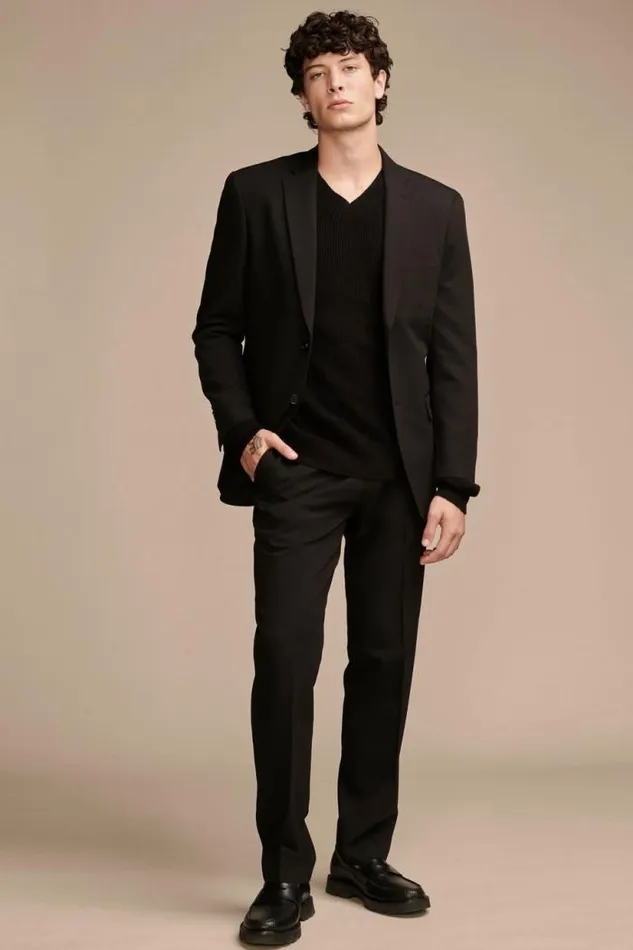 Lucky Brand Suit Separate 4 Way Stretch Pant Black Men Suit Separates