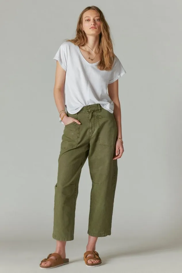 Lucky Brand Utility Wide Leg Pant Four Leaf Clover Women Pants