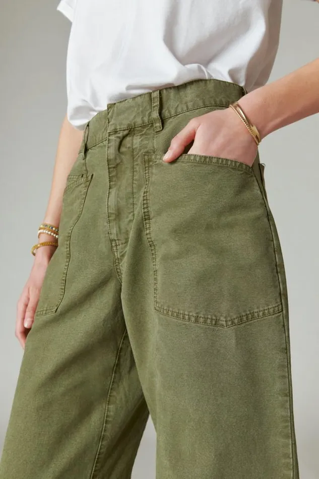 Lucky Brand Utility Wide Leg Pant Four Leaf Clover Women Pants