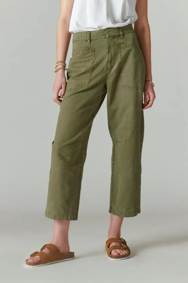 Lucky Brand Utility Wide Leg Pant Four Leaf Clover Women Pants