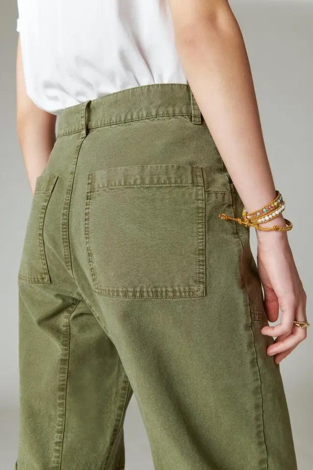 Lucky Brand Utility Wide Leg Pant Four Leaf Clover Women Pants