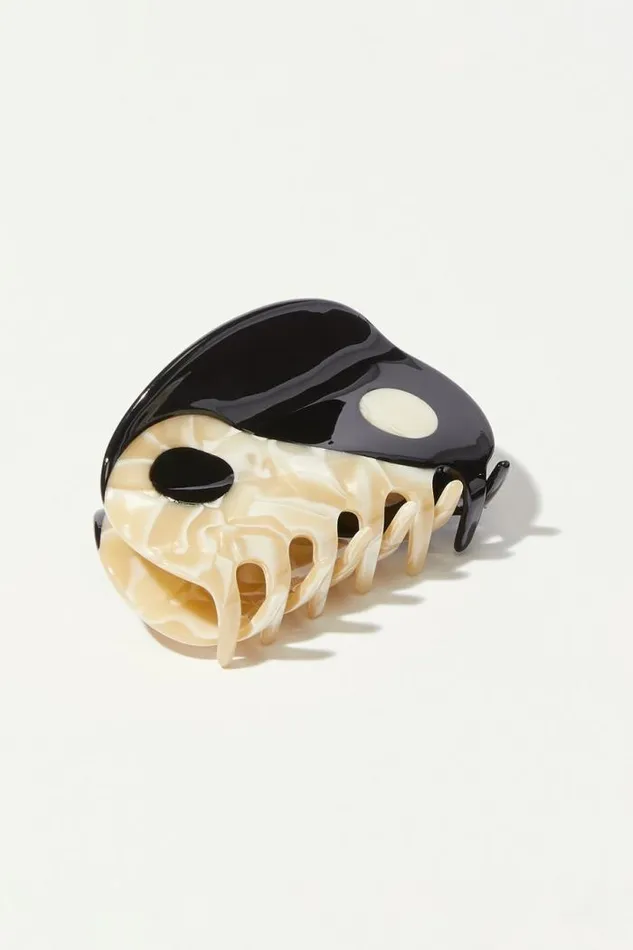 Lucky Brand Yin Yang Claw Clip Black Women Hair Accessories