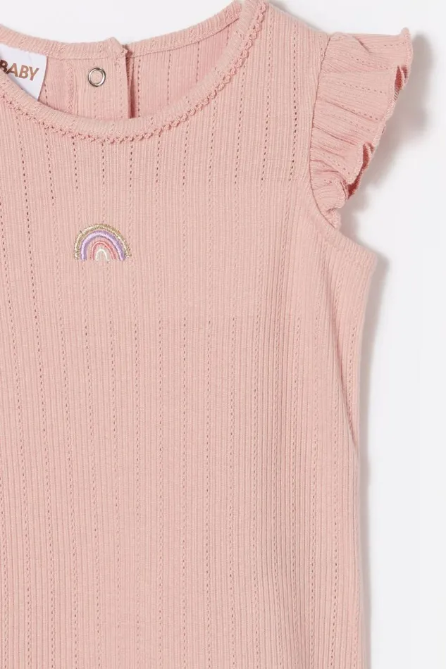 Lynlee Sleeveless Flutter Top Zephyrrainbow Baby Cotton On Tops Jackets and Sweaters