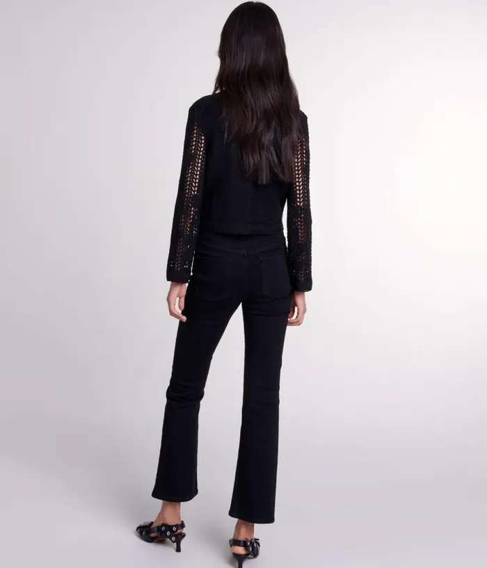 Maje Crochet Cardigan Women Sweaters and Cardigans