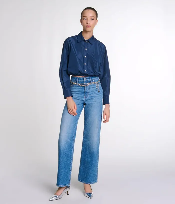 Maje Cropped Shirt Women Tops and Shirts