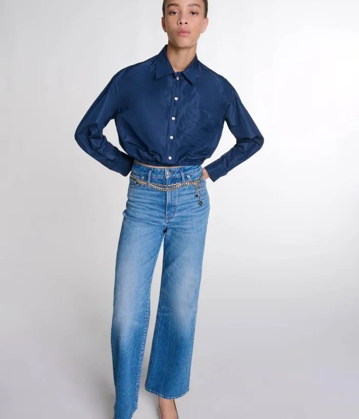 Maje Cropped Shirt Women Tops and Shirts