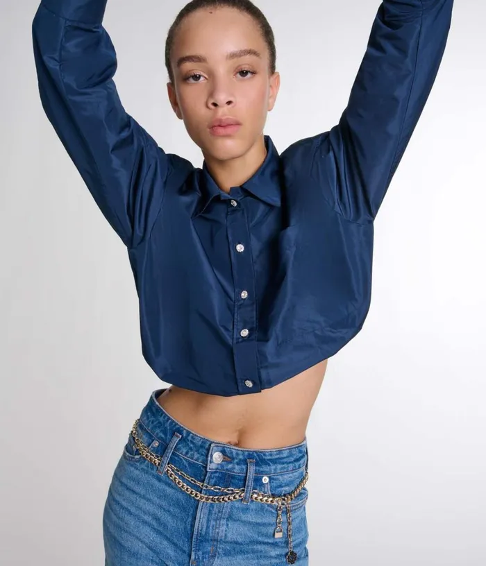Maje Cropped Shirt Women Tops and Shirts