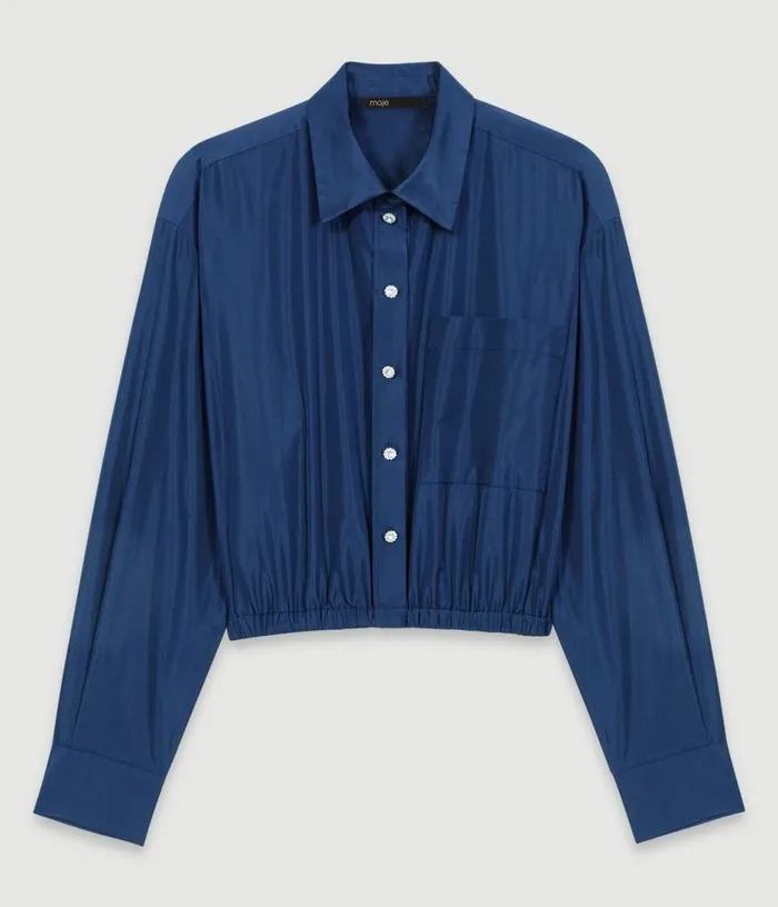 Maje Cropped Shirt Women Tops and Shirts