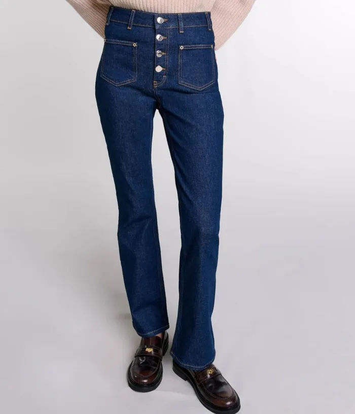 Maje Denim Jeans With Pockets Women Pants and Jeans