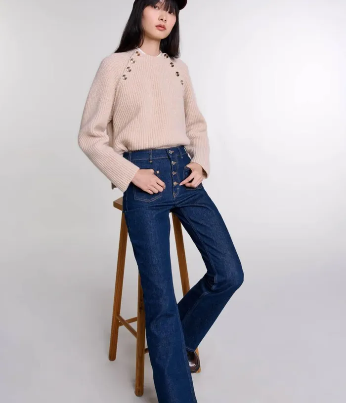 Maje Denim Jeans With Pockets Women Pants and Jeans