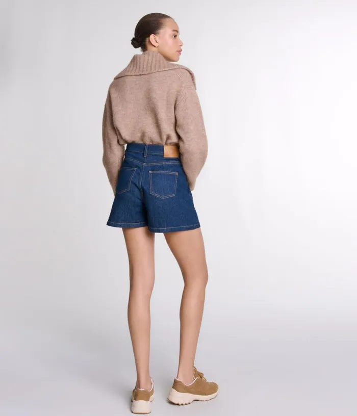 Maje Denim Skort Women Skirts and Shorts