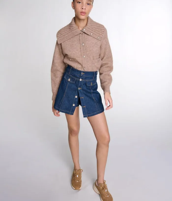Maje Denim Skort Women Skirts and Shorts