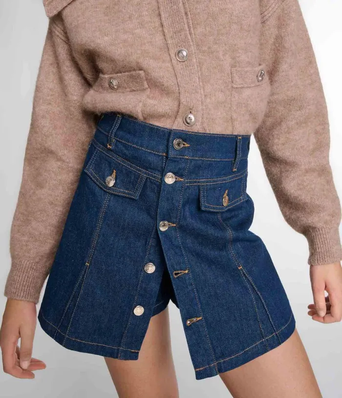 Maje Denim Skort Women Skirts and Shorts