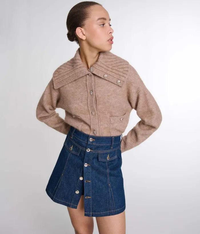 Maje Denim Skort Women Skirts and Shorts