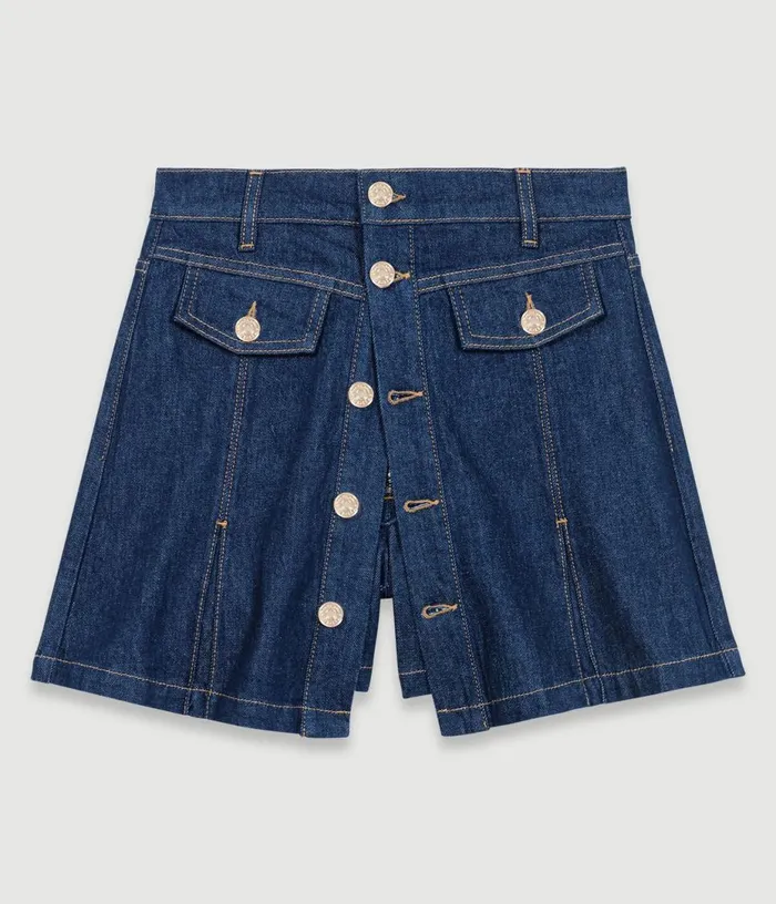 Maje Denim Skort Women Skirts and Shorts