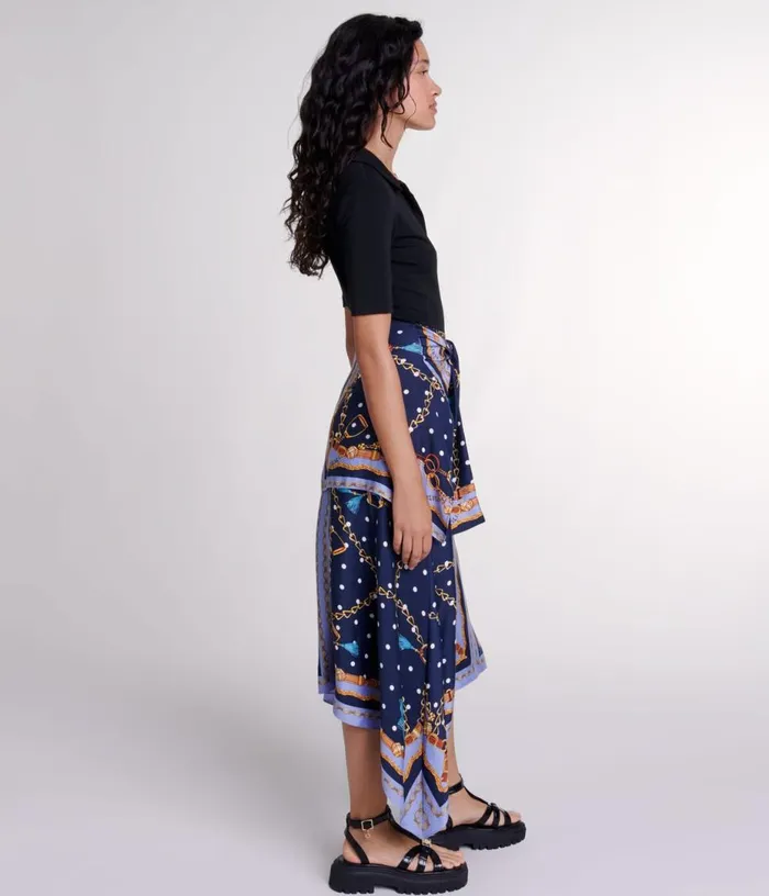 Maje Illusion Effect Patterned Dress Women Dresses