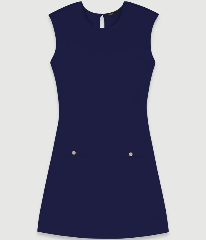 Maje Knit 2in1 Short Dress Women Dresses