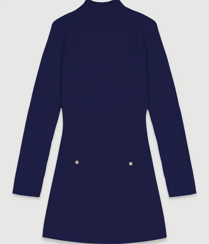 Maje Knit 2in1 Short Dress Women Dresses