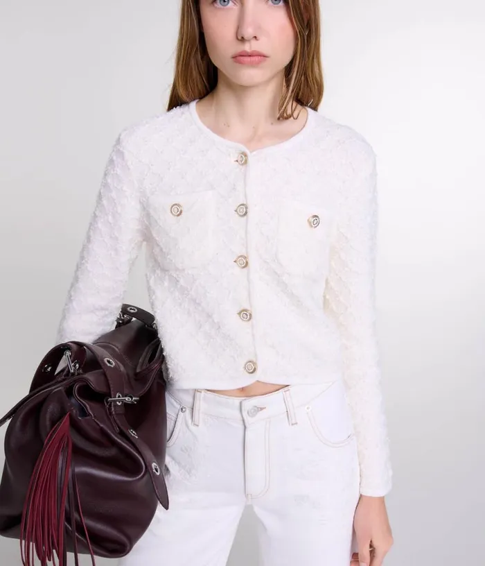 Maje Knit Cardigan Women Sweaters and Cardigans