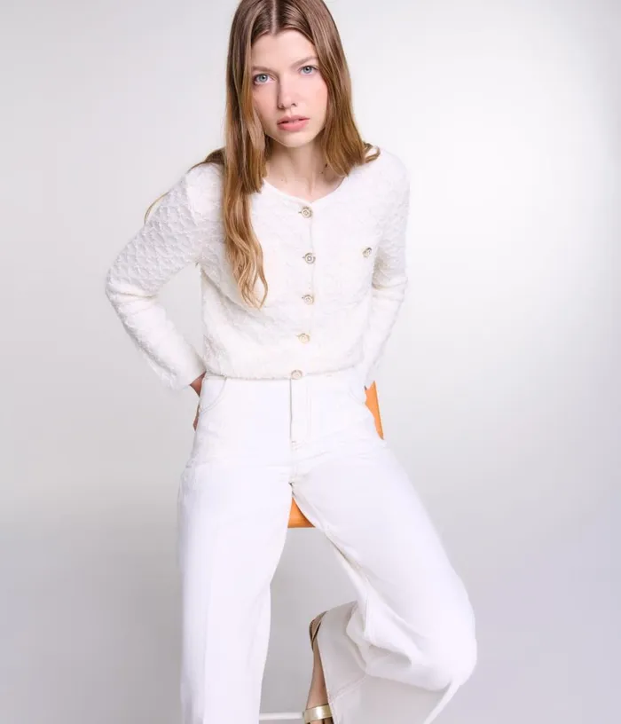 Maje Knit Cardigan Women Sweaters and Cardigans
