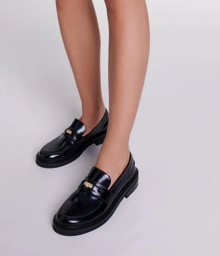 Maje Leather Loafers Women Loafers and Mules