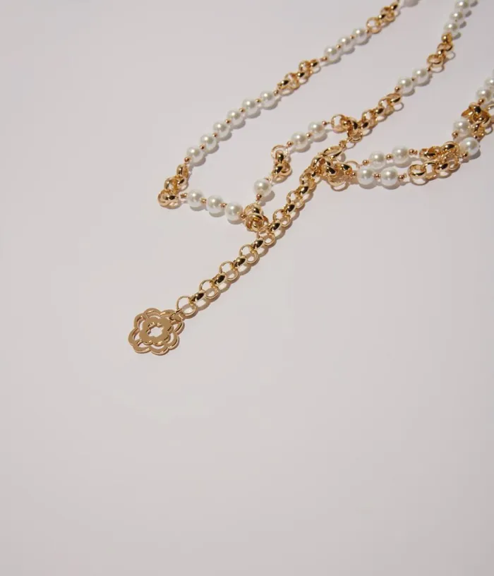 Maje Mixed Bead And Metal Belt Women Belts
