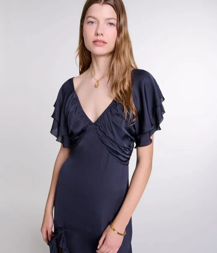 Maje Openback Maxi Dress Women Dresses