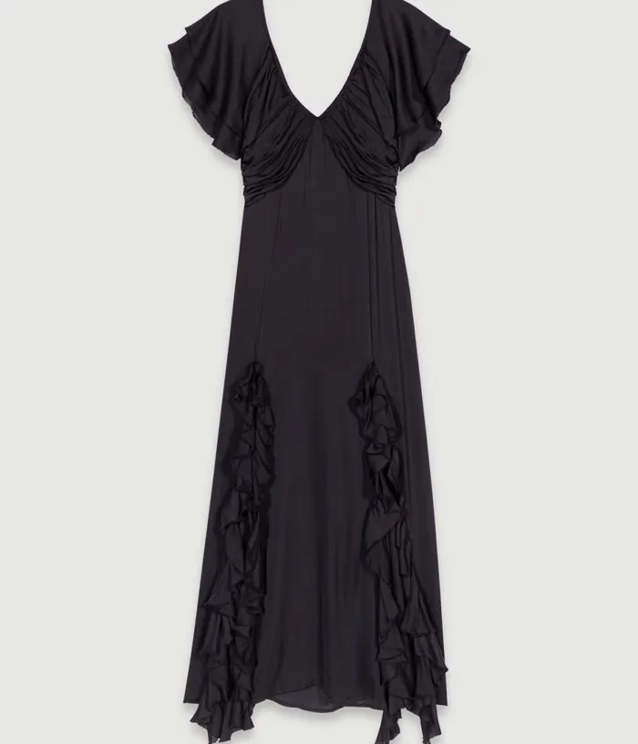 Maje Openback Maxi Dress Women Dresses