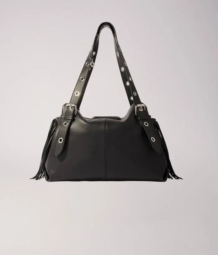 Maje Plain Leather Miss M XL Bag Women Shoulder Bags