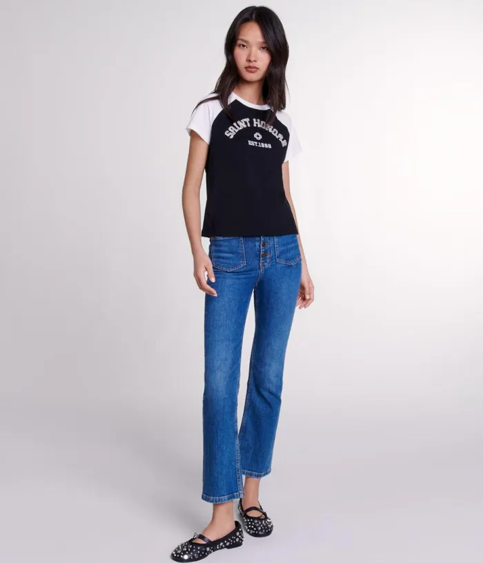 Maje quotSaintHonoreacutequot Diamanteacute Tshirt Women Tops and Shirts