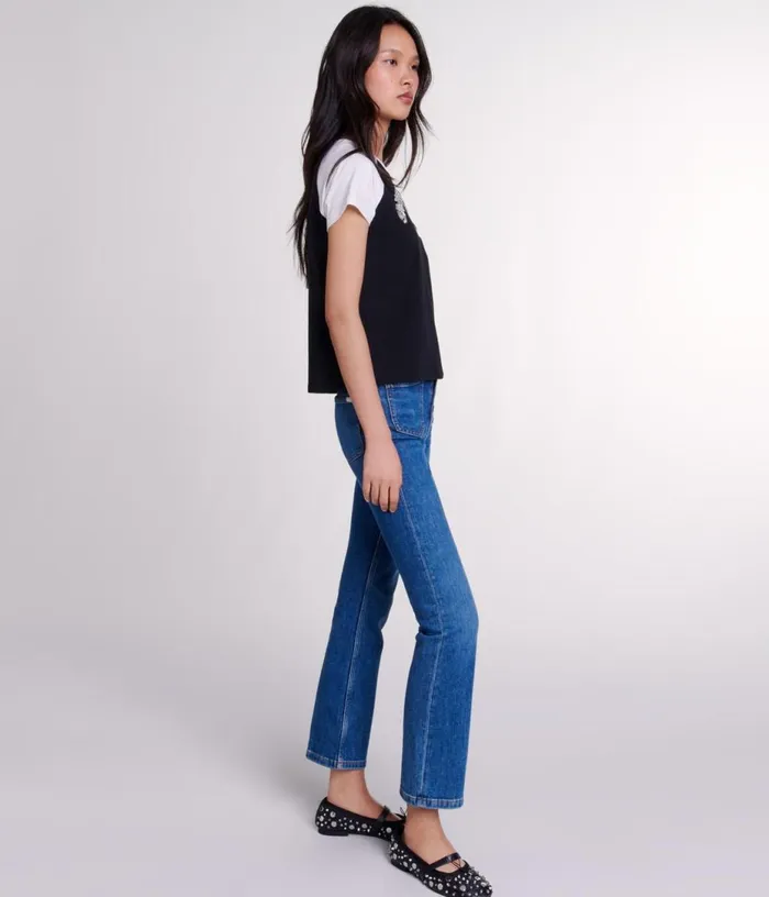 Maje quotSaintHonoreacutequot Diamanteacute Tshirt Women Tops and Shirts