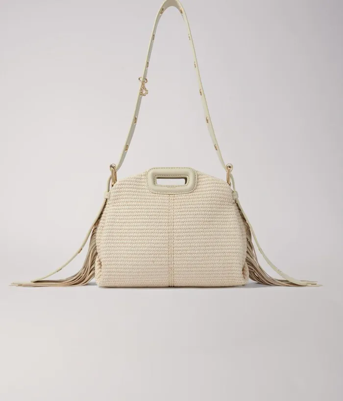 Maje Raffia Effect Miss M Mini Bag Women Mini Bags