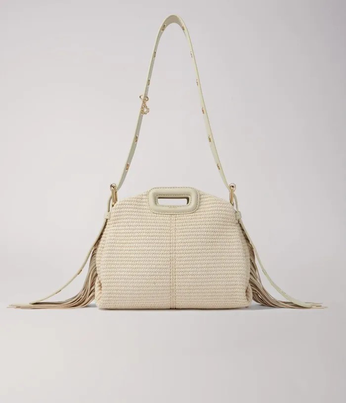 Maje Raffia Effect Miss M Mini Bag Women Mini Bags