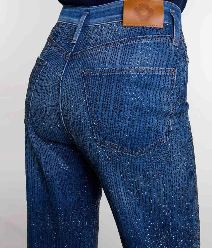 Maje Rhinestone Jeans Women Pants and Jeans