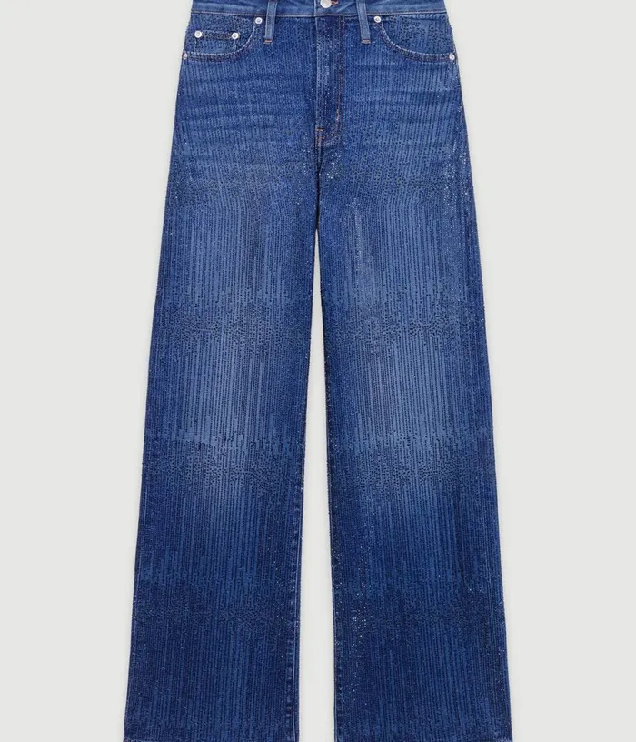 Maje Rhinestone Jeans Women Pants and Jeans