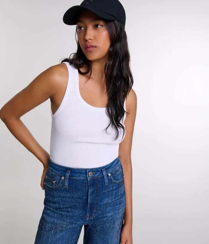 Maje Rib Knit Tank Top Women Tops and Shirts
