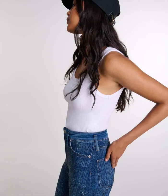 Maje Rib Knit Tank Top Women Tops and Shirts