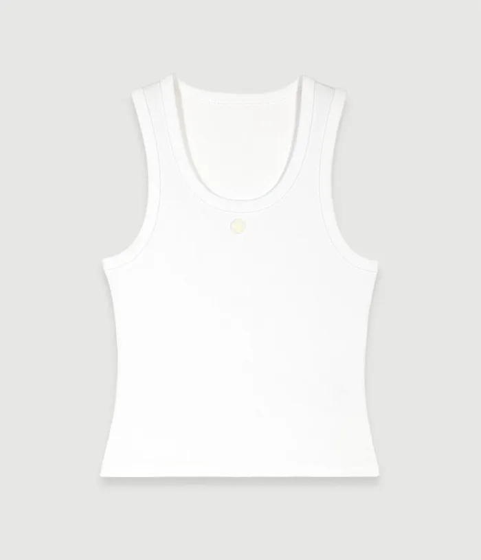 Maje Rib Knit Tank Top Women Tops and Shirts
