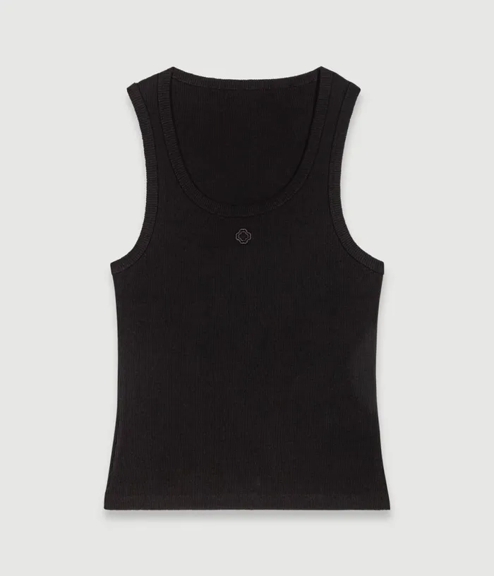 Maje Rib Knit Tank Top Women Tops and Shirts