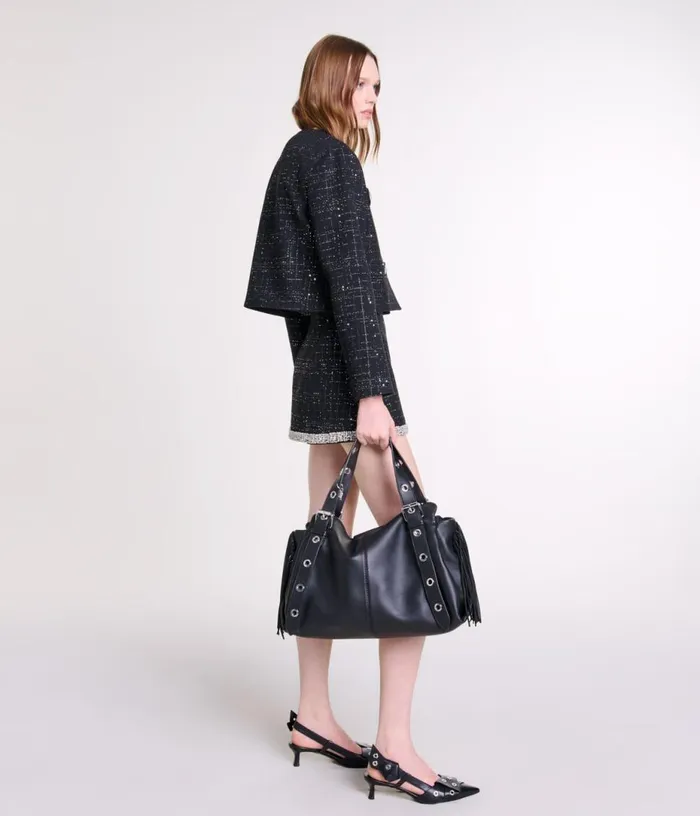 Maje Short Tweed Jacket Women Blazers and Jackets